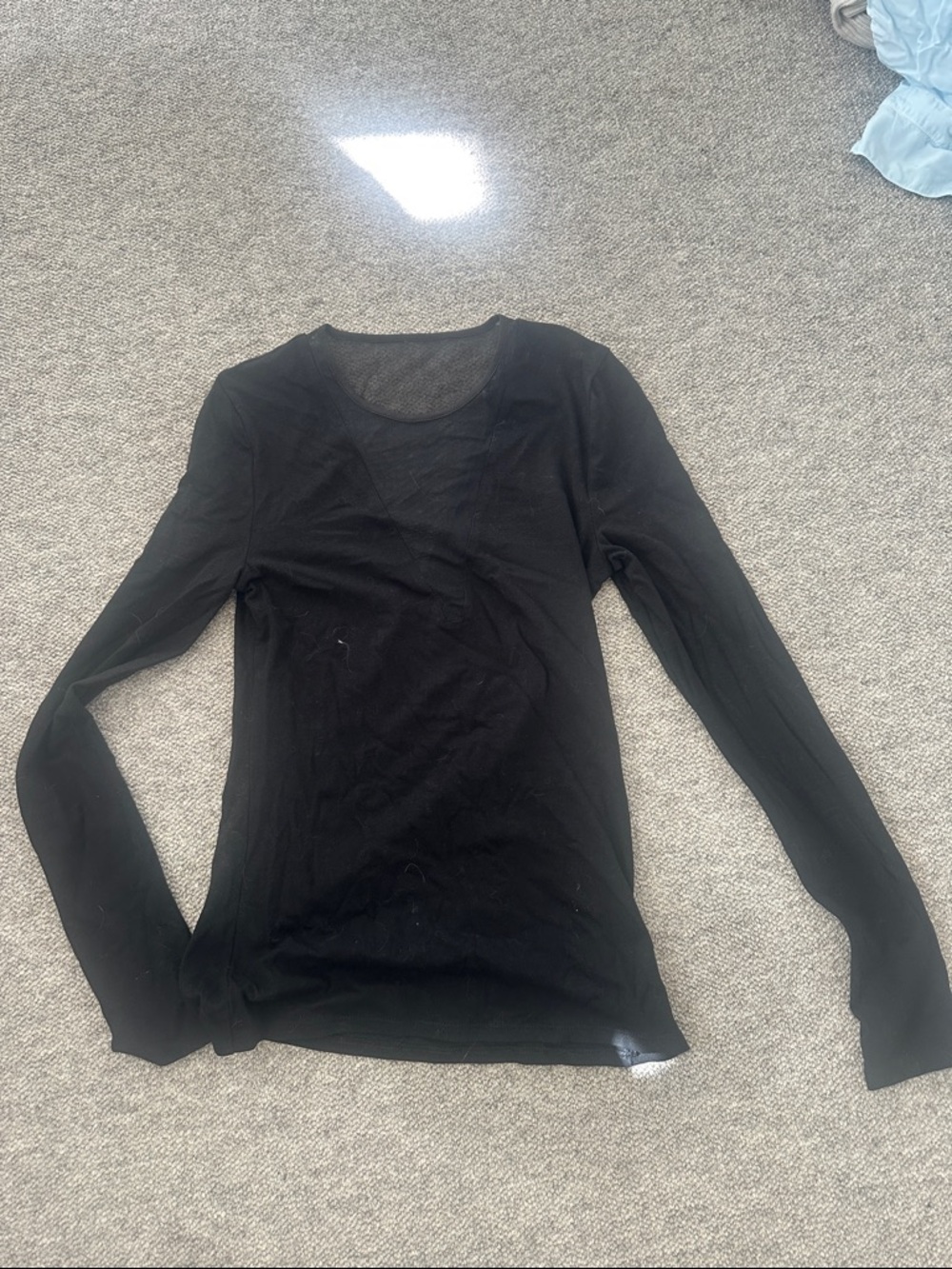 Express Black Long Sleeve Scoop Neck Top